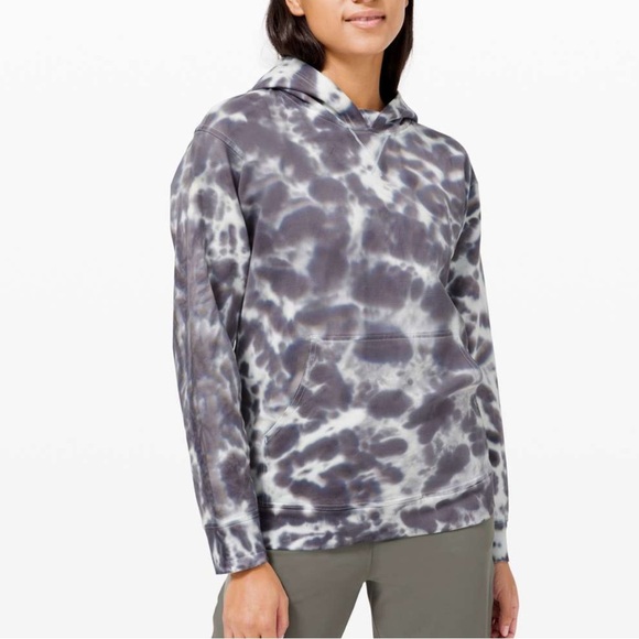 lululemon athletica Tops - NWOT Lululemon All Yours Hoodie Sweatshirt Fleece Marmoleado Tie Dye Grey Size 4